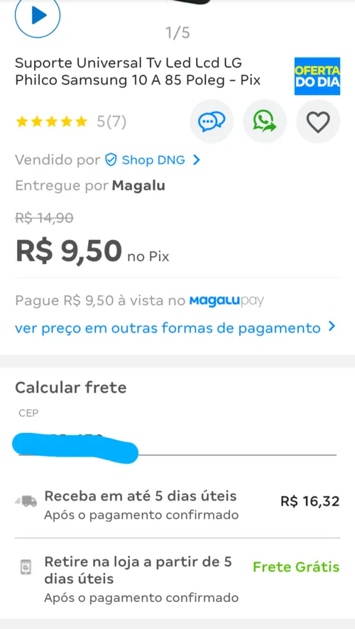 Imagem na descrição da promoção