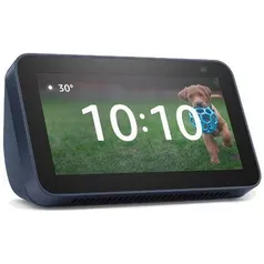 [AME R$336] Smart Speaker Amazon com Smart Display de 5 com Alexa e Câmera de 2 MP Azul - Echo Show 5