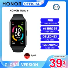 Smartband Huawei Honor Band 6 - Versão Global R$196