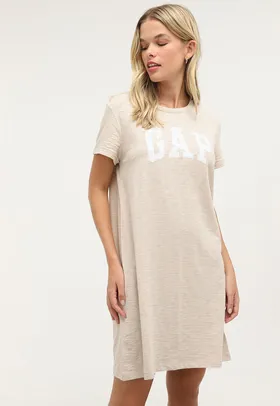 Vestido GAP Curto Logo Off-White