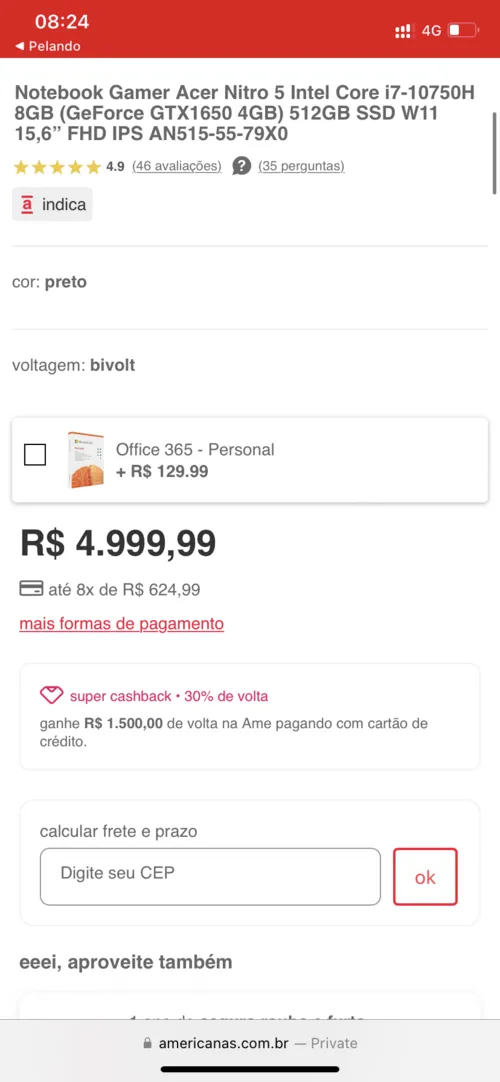 Imagen na descrição da promoção