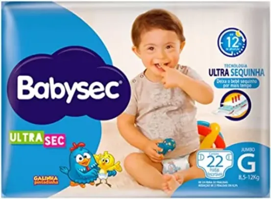 Fralda babysec galinha pintadinha ultrasec G 22 unidades