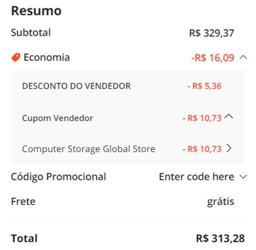 Imagem na descrição da promoção