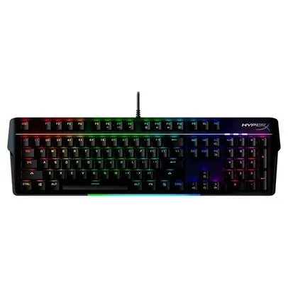 Teclado Mecânico Gamer HyperX Alloy MKW100, RGB, Switch Red, Full Size, Layout US - 4P5E1AA#ABA