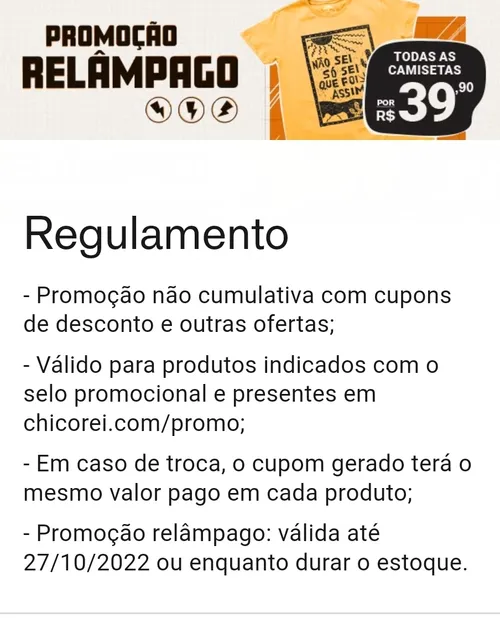 Imagem na descrição da promoção