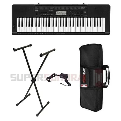 Kit Teclado Musical Casio Ctk3500 Midi/usb Aplicativo Chordana + Suporte X + Capa + Fonte + Suporte