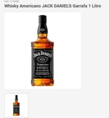 Whisky Jack Daniels 1 litro R$109