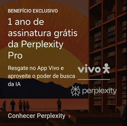 Perplexity Pro | 12 meses grátis