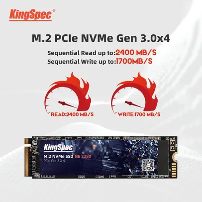 [TAXAS INCLUSAS] Kingspec M.2 Ssd 256gb Disco Rígido M2 Ssd M.2 Nvme Pcie Ssd Disco Rígido Interno