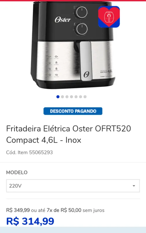 Imagem na descrição da promoção