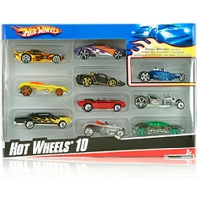 Hot Wheels Pacote de 10 Carros Sortidos - ref.54886 - Mattel