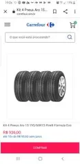 Kit 4 Pneus Aro 15 195/60R15 Pirelli Fórmula Evo