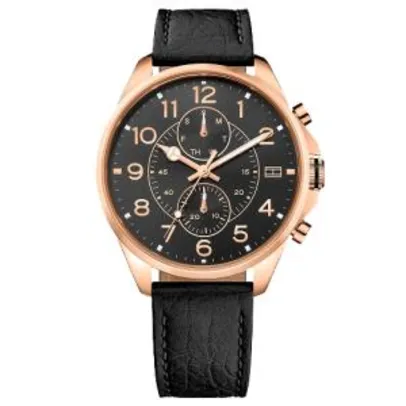 Relógio tommy hilfiger masculino couro marrom - 1791273 - R$390