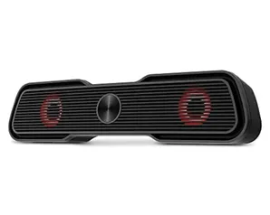 Soundbar Gamer Multilaser, Audio 2.0, 15W RMS, LED, USB/P2, Black, SP953