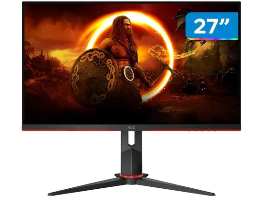 [App/Magalu] Monitor Gamer AOC 27" Full HD 165Hz 1ms HDMI 27G2S/BK com Ajuste de Altura