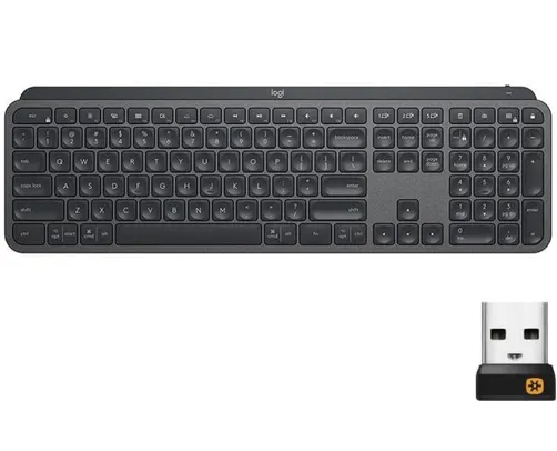 Logitech MX Keys - Teclado sem fio com Iluminação Inteligente, Conexão USB Unifying ou Bluetooth