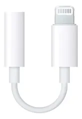 Adaptador Lightning Para Conector Fone De Ouvido 3,5mm Apple