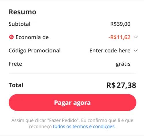 Imagem na descrição da promoção