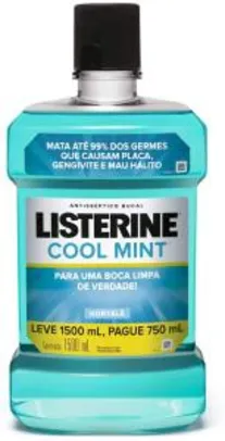 [Prime] Listerine Antisséptico Bucal Cool Mint, 1500 ml R$ 20