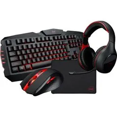 Combo Gamer Dazz Arsenal 4 em 1, Teclado, Mouse Headset e Mousepad, | R$ 229