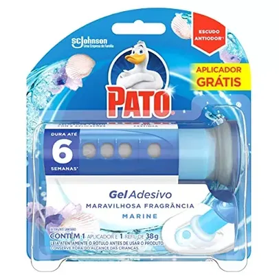 (REC/ SUPER R$8,70) Desodorizador Sanitário Pato Gel Adesivo Marine Refil 6 Discos Aparelho