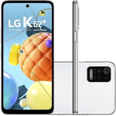 [APP][AME R$934]Smartphone LG K62+ 128GB 4G Wi-Fi Tela 6.6'' Dual Chip 4GB RAM Câmera Quádrupla + Selfie 28MP - Branco