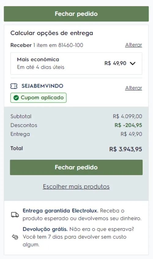 Imagem na descrição da promoção