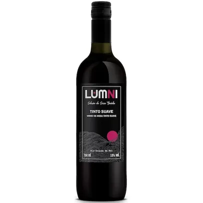 (Mega Vip) Frete Grátis Vinho Tinto Suave Lumni Bordô e Isabel 750 ml