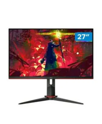 (APP + CLUBE OURO + CUPOM)MONITOR GAMER AOC HERO 27 COMPATÍVEL G-SYNC 144HZ 1MS IPS 27G2/BK