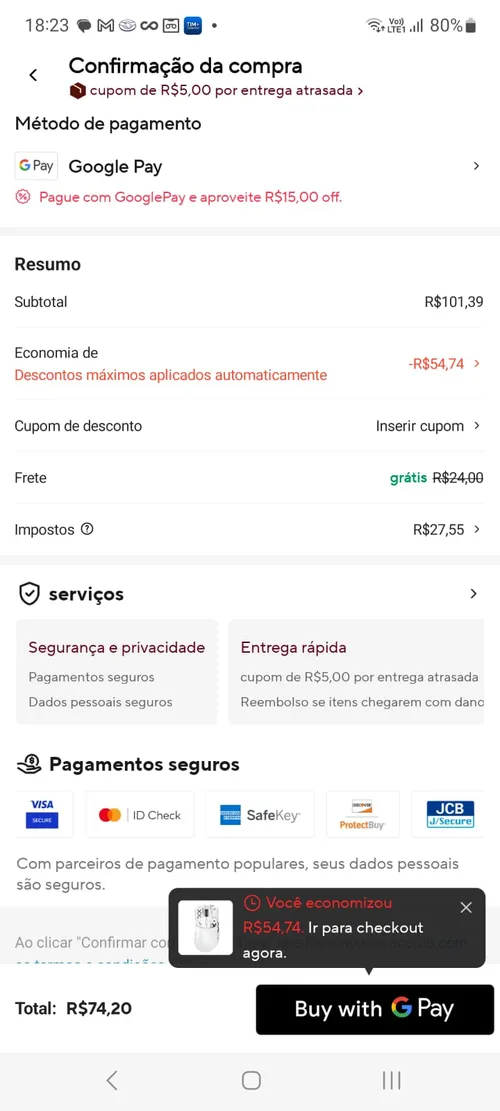 Imagem na descrição da promoção