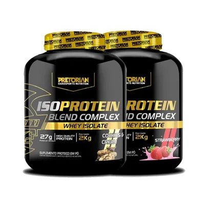 Kit 2x Whey Protein Iso Protein Blend Complex 2Kg - Pretorian - 25g proteinas dose