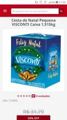 Cesta de Natal Pequena VISCONTI Caixa 1,515kg - R$16