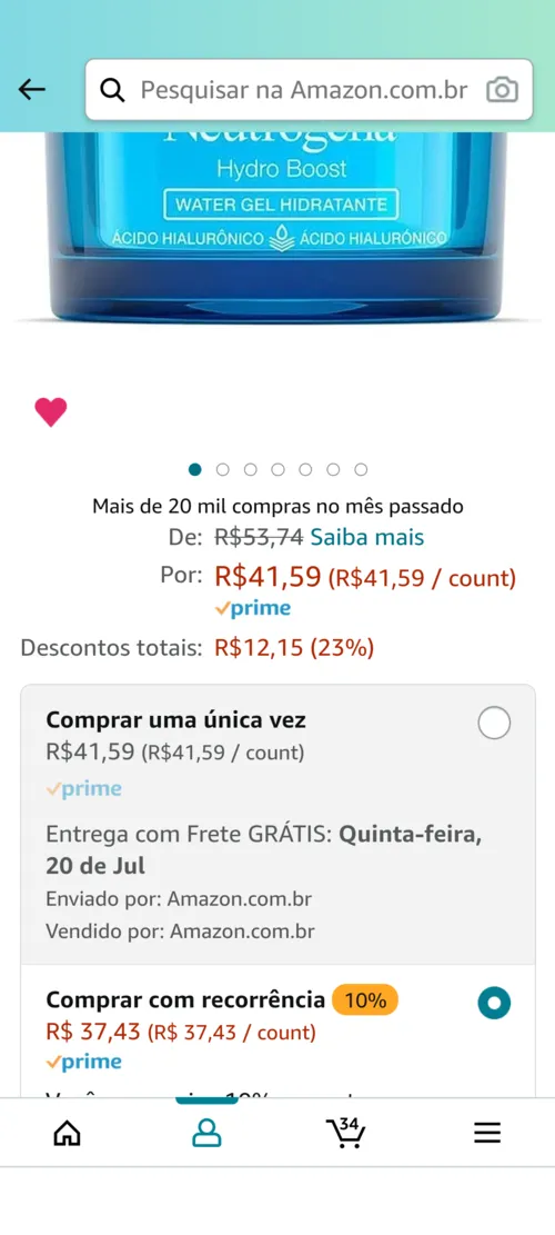 Imagem na descrição da promoção