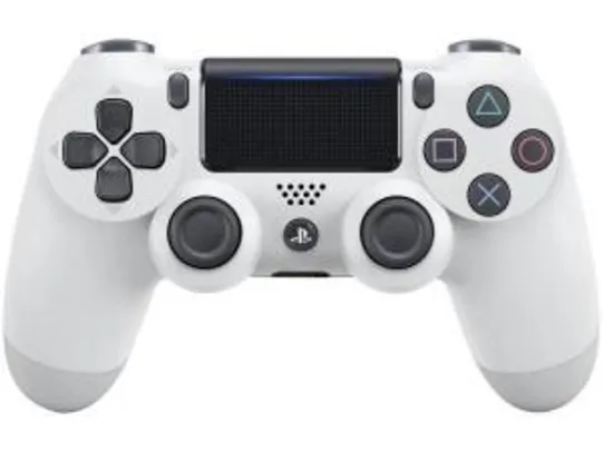 [CLUBE DA LU + APP] Controle para PS4 sem Fio Dualshock 4 Sony - Branco Glacial | R$218