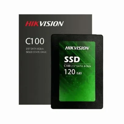 SSD Hikvision C100, 120GB, Sata III, Leitura 550MBs e Gravação 420MBs, HS-SSD-C100/120G