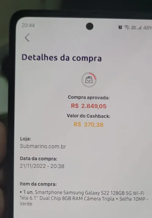 Imagem na descrição da promoção