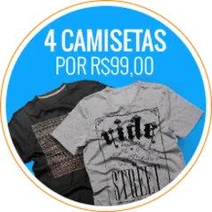 [Kanui] 4 camisetas R$99