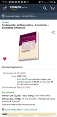 Fundamentos de Matemática - Geometria Diferencial - R$25