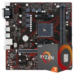 KIT UPGRADE PLACA MÃE ASUS PRIME B350M-E DDR4 AM4 + PROCESSADOR AMD RYZEN 7 1700 3.0GHZ