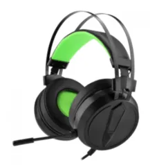 Headset Gamer T-Dagger Athos, USB, Múltiplas Plataformas, LED, Black/Green, T-RGH302