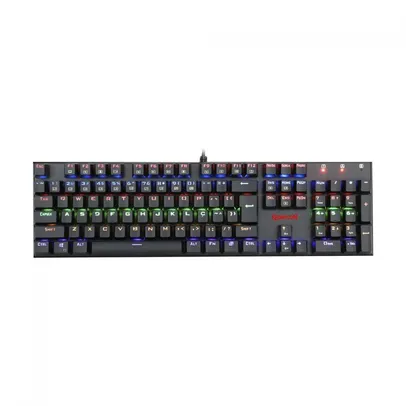 Teclado Mecânico Gamer Redragon Rudra Rainbow, Switch Blue Removíveis, ABNT, Black, K565R-2 PT-BLUE