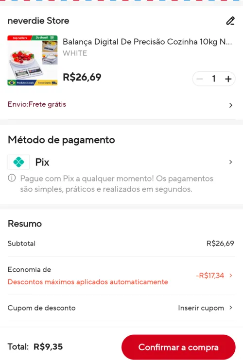 Imagem na descrição da promoção