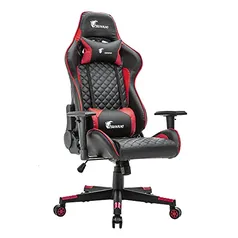 CADEIRA GAMER GIRATORIA PRETA/VERMELHA