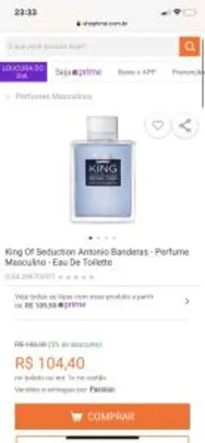 King Of Seduction Antonio Banderas - Perfume Masculino - Eau De Toilette 200ml