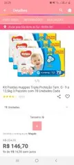 Kit Fraldas Huggies Tripla Proteção Tam. G - 9 a 12,5kg 3 Pacotes com 78 Unidades Cada - R$107