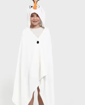 Manta Infantil com Capuz Olaf Disney Branco