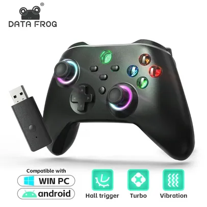 [Taxa Inclusa/Conta Nova R$58,77] DATA FROG Controle Gamer com fio/sem fio para Xbox 36/360 slim e PC Windows 