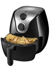 Fritadeira Elétrica Air Fry Gourmet 220V com 1500W Capacidade de 4 Litros Preta Multilaser - CE022 | R$ 305