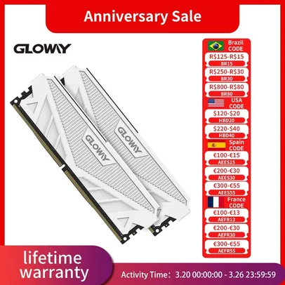 Memória RAM DDR4 32GB (4x8GB) Gloway 3200MHz