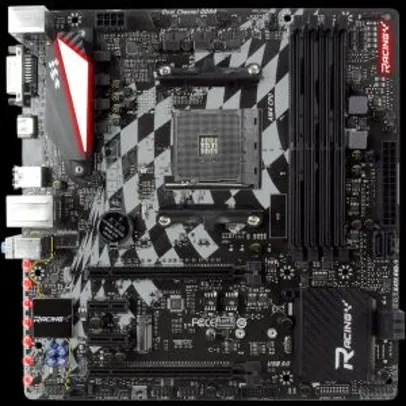 Placa Mãe Biostar Racing X470GTQ, Chipset X470, AMD AM4, MATX, DDR4